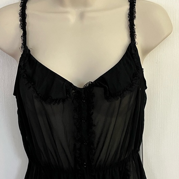 Victoria’s Secret Sexy Little Things Black Sheer Lace French Maid Negligee Med - Picture 2 of 11
